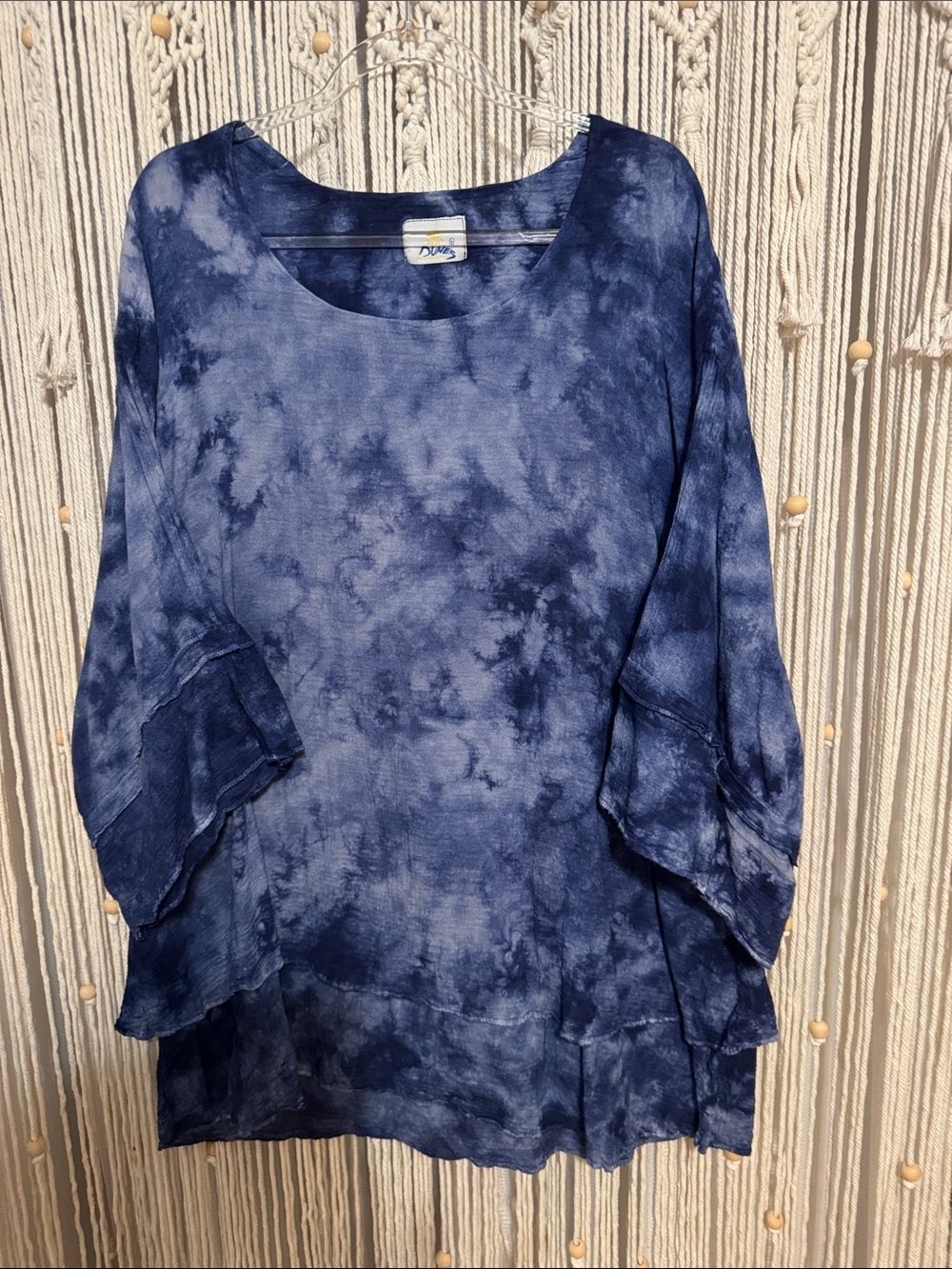 Hand-Dyed Indigo Tie-Dye Tunic Top by ORIS